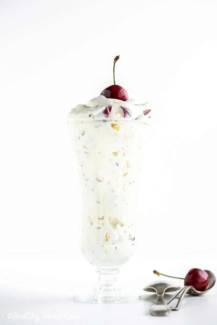 Single Glass of Low Carb Watergate Salad