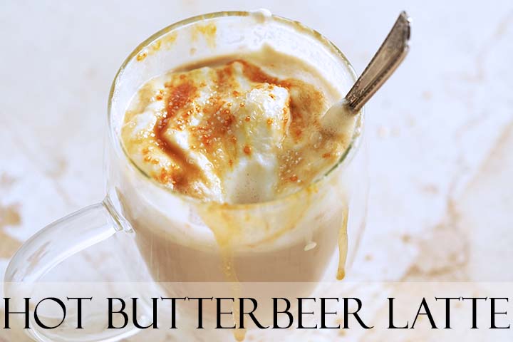 hot butterbeer latte with description
