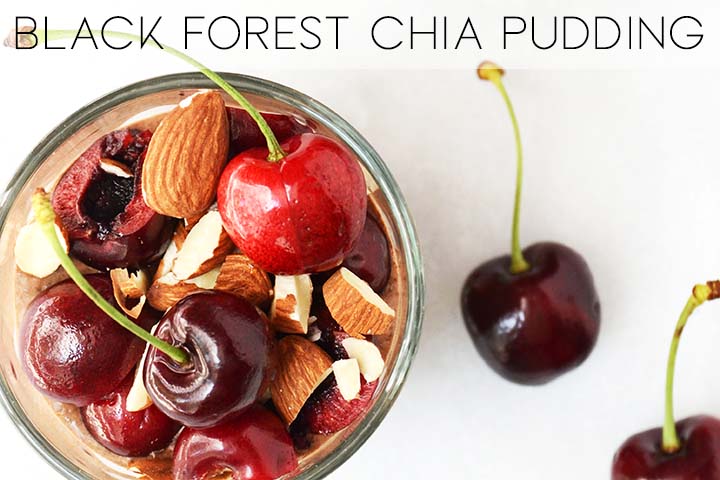 black forest chia pudding with description